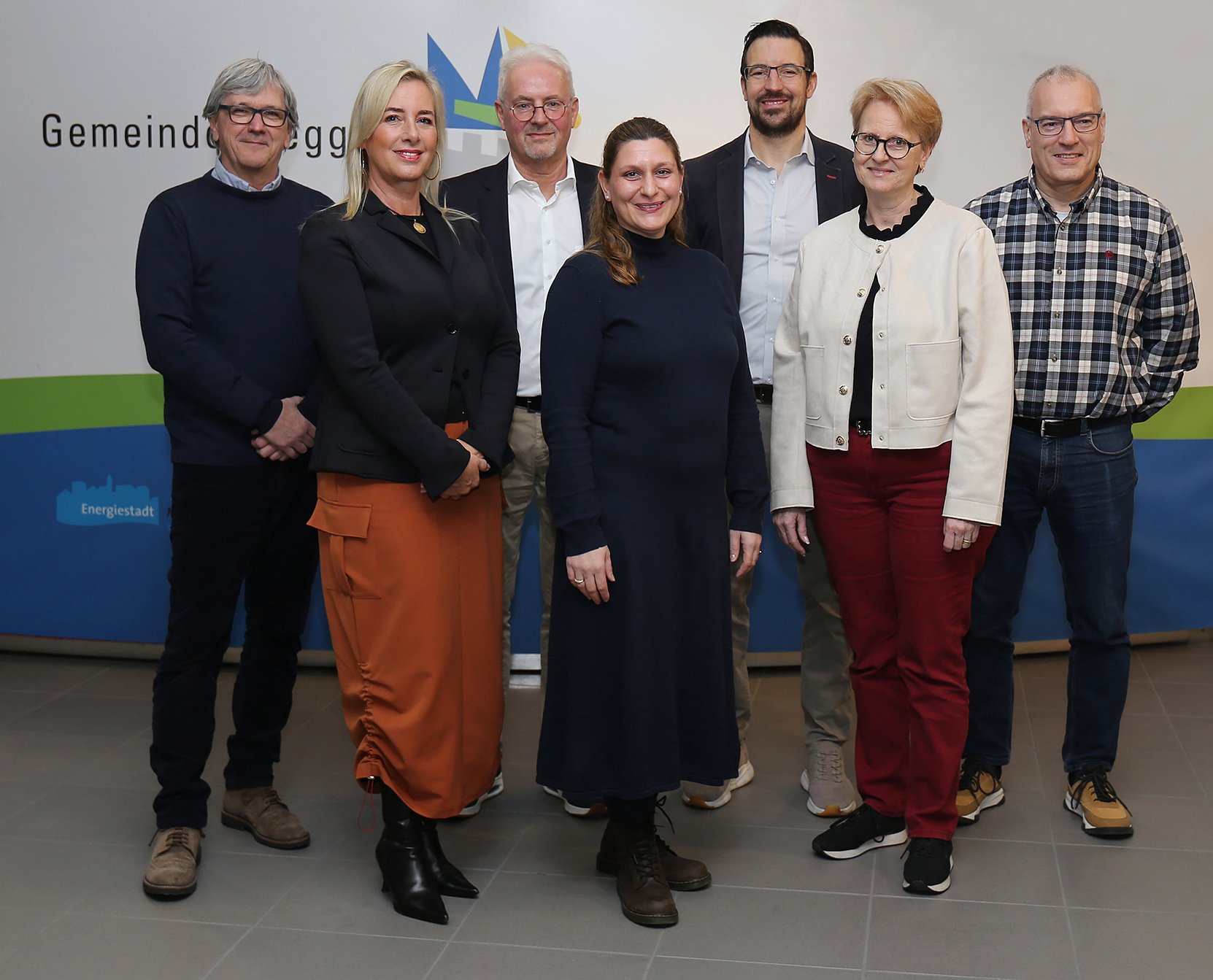 Die Mitglieder der Einbürgerungskommission, von links: Fridolin Müller-Bodmer, Silvia Rose, Christoph Arnet (Präsident), Michèle Huber, Mike Bühler, Carmen Holdener und Roland Steiner.